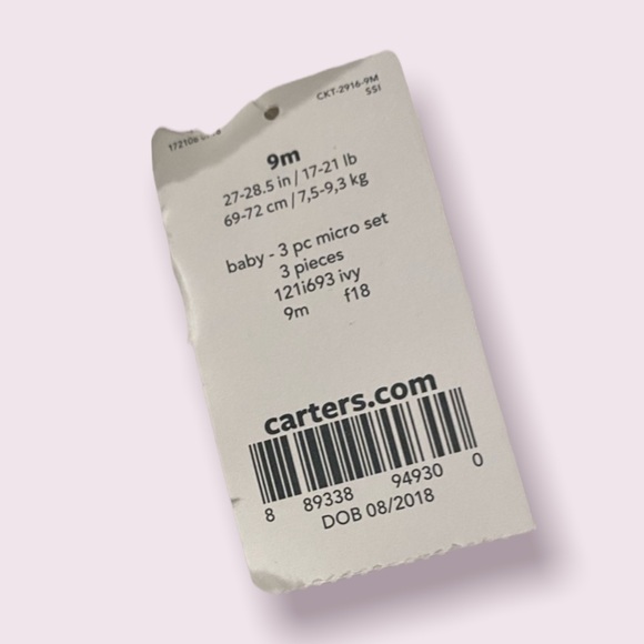 Carter’s Three Piece Baby Set - Picture 4 of 4